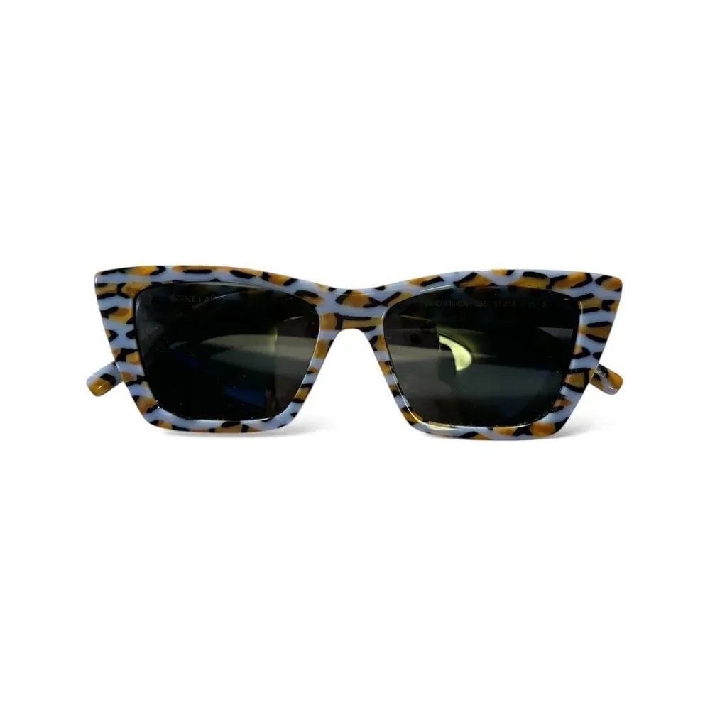 SAINT LAURENT  VIOLET/GREY Tortoise Shell Cat Eye Sunglasses